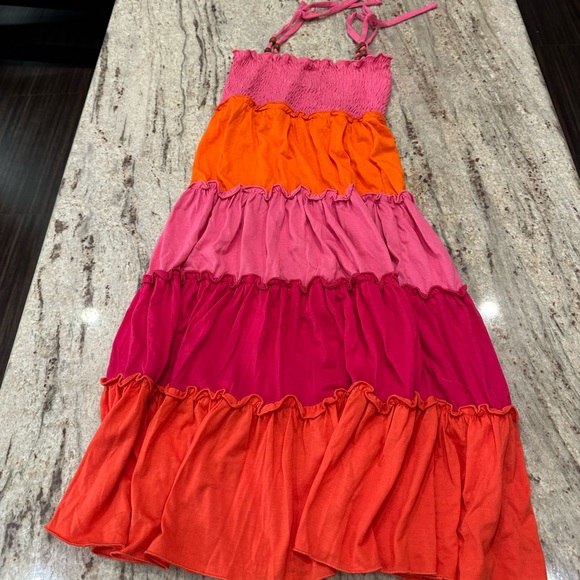 Orange/Pink girls size small summer dress - Picture 6 of 6